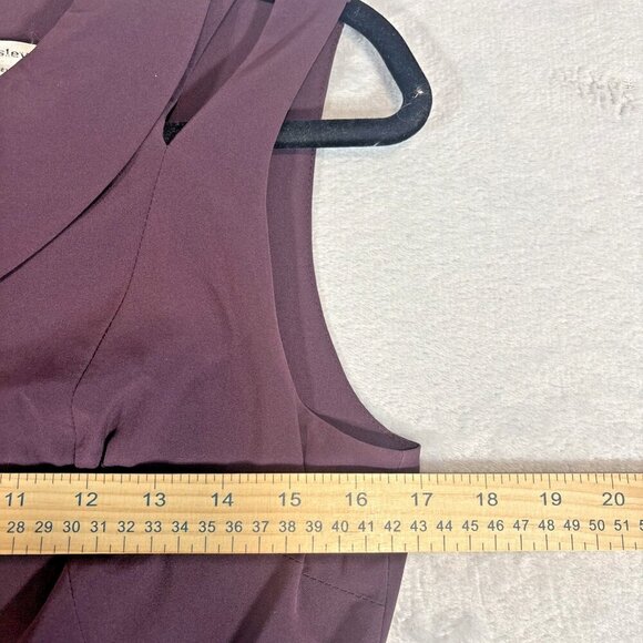 ESLEY Anthropologie ModCloth Purple Tan Cutout Asymmetric Dress Women's Sz M - Picture 7 of 12